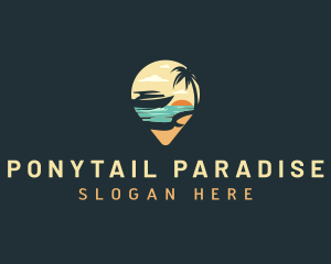 Beach Travel Cruise logo design