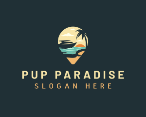 Beach Travel Cruise logo design