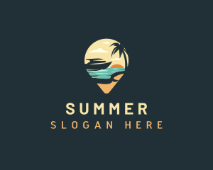 Beach Travel Cruise logo design