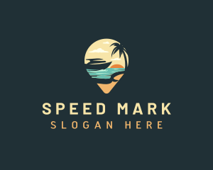 Beach Travel Cruise logo design