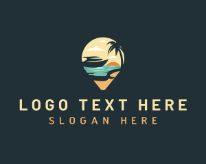 Beach Travel Cruise Logo