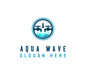 Clean Faucet Water logo design