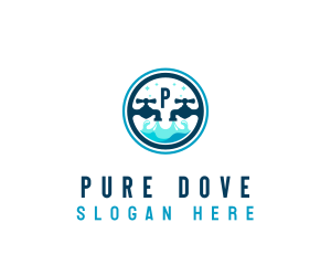 Clean Faucet Water logo design