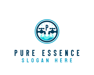 Clean Faucet Water logo design