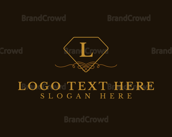 Elegant Diamond Ornament Boutique Logo