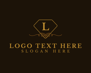 Gold - Elegant Diamond Ornament Boutique logo design