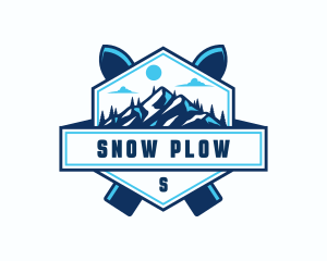 Ski Mountain Snow logo design