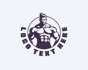 Man - Strong Bodybuilding Exercise logo design