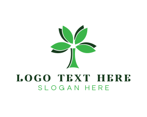 Green Leaf - Natural Tree Plantation logo design