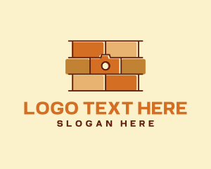 Camera App - Camera Brick Concrete logo design