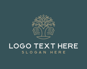 Learning - Publishing Book Tree logo design
