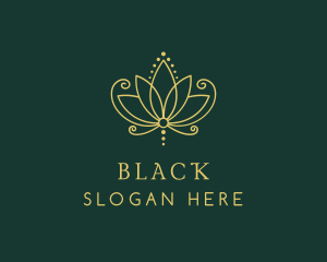 Floral - Golden Lotus Spa logo design