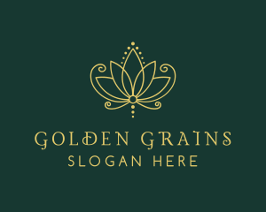 Golden Lotus Spa logo design