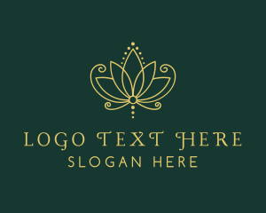 Lotus - Golden Lotus Spa logo design