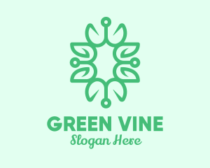 Traditional Vine Plant logo design