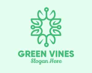 Traditional Vine Plant logo design