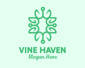 Traditional Vine Plant logo design