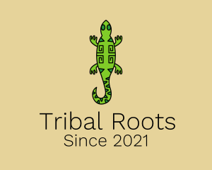 Tribal Iguana Lizard  logo design