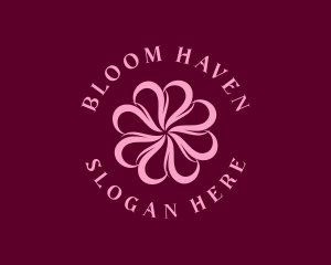 Floral Swirl Bloom logo design