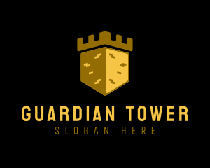 Watchtower - Golden Castle Tower logo design