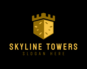 Golden Castle Tower logo design