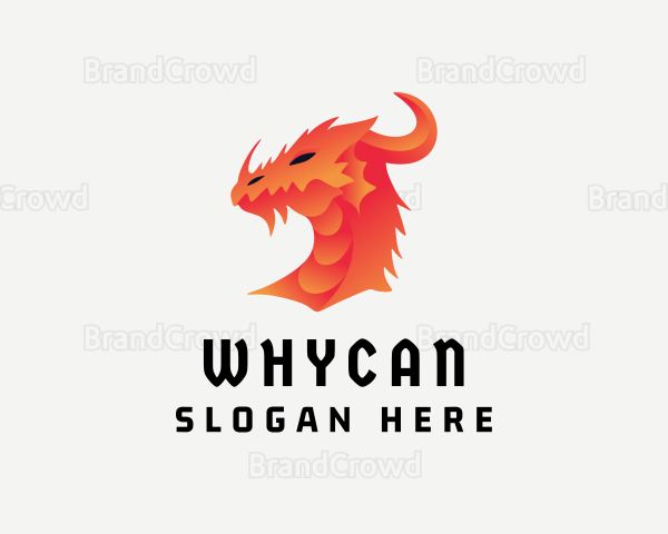 Mythical Dragon Creature Logo