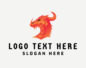 Dragon - Mythical Dragon Creature logo design