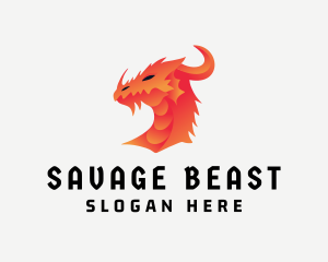 Mythical Dragon Creature logo design