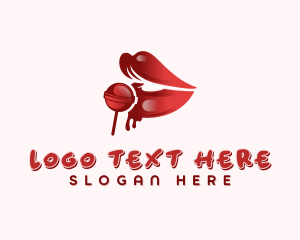 Bdsm - Lollipop Sexy Lips logo design