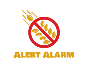Warning - Stop Grains Wheat logo design