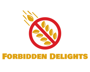 Forbidden - Stop Grains Wheat logo design
