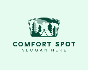 Pine Forest Camping logo design