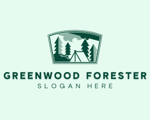 Pine Forest Camping logo design