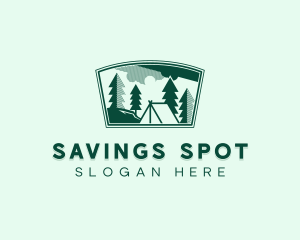 Pine Forest Camping logo design