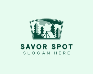 Pine Forest Camping logo design