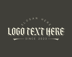 Western - Gothic VIctorian Tattoo logo design