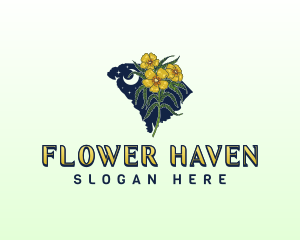 South Carolina Flower logo design