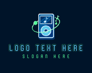 Internet - Digital Music Pixel logo design