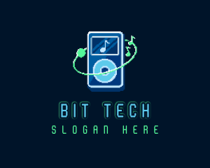 Bit - Digital Music Pixel logo design