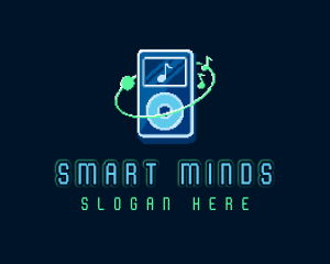 Playlist - Digital Music Pixel logo design