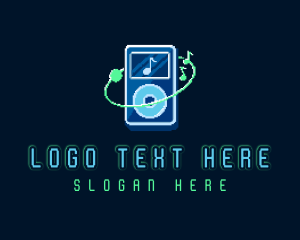 Music - Digital Music Pixel logo design