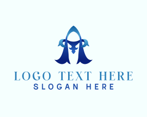 Gradient - Elegant Decorative Letter A logo design