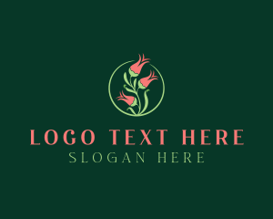 Flower Bud Bloom Garden logo design