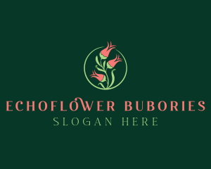 Flower Bud Bloom Garden logo design