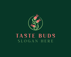 Flower Bud Bloom Garden logo design