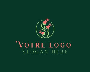 Flower Bud Bloom Garden logo design