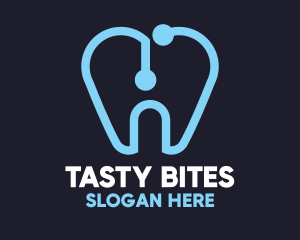Blue Tooth - Dental Tech Tooth logo design