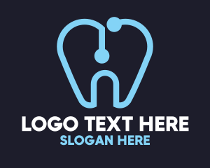Blue Tooth - Dental Tech Tooth logo design