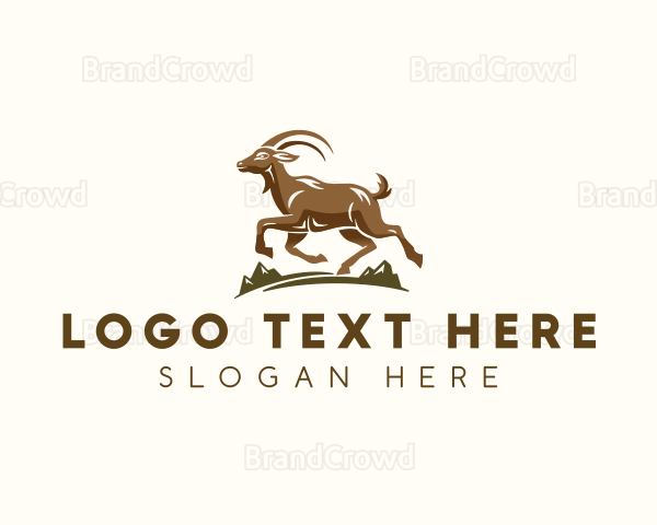 Modern Mountain Goat Logo