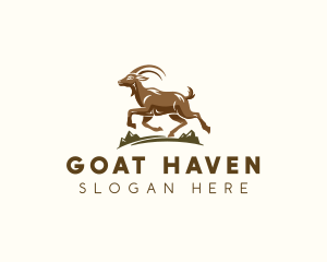 Goat - Modern Mountain Goat logo design